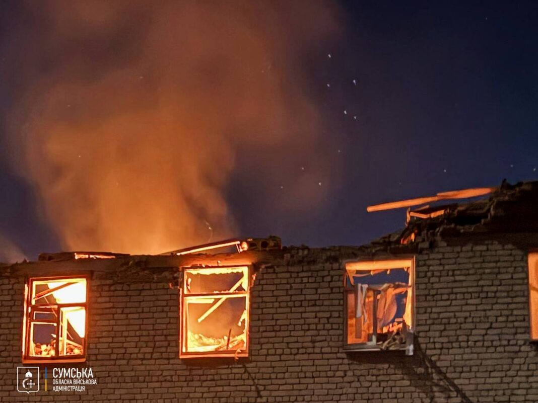 Нова ніч терору: росіяни атакували Суми, ціллю став навчальний заклад